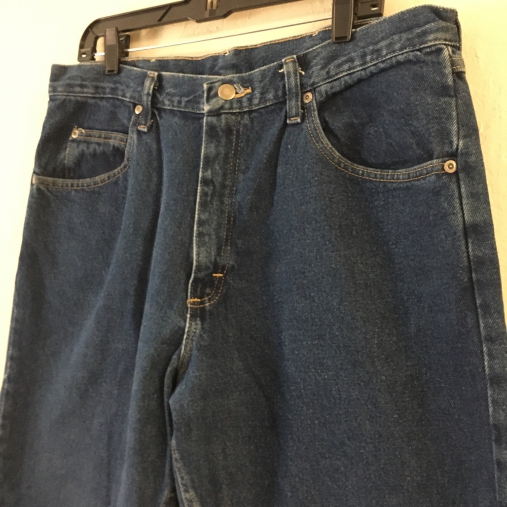 Wrangler Straight Leg Jeans 36W X 32L Blue 100% Cotton Excellent Condition - Picture 3 of 7